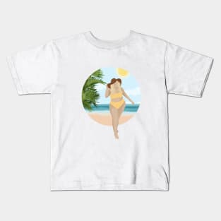 Beach Girl 7, Summertime illustration Kids T-Shirt